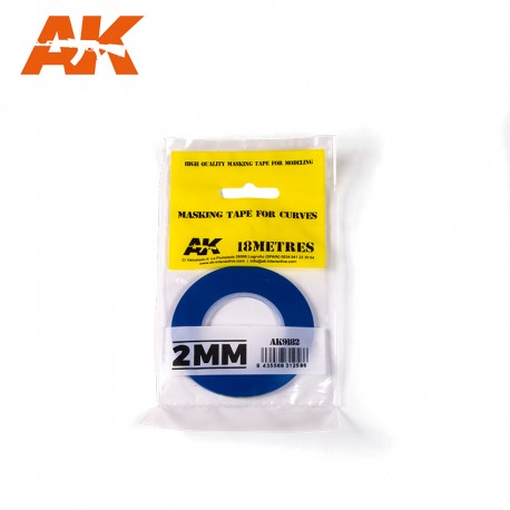 AK INTERACTIVE AK-9182 Blue masking Tape for curves 2mm