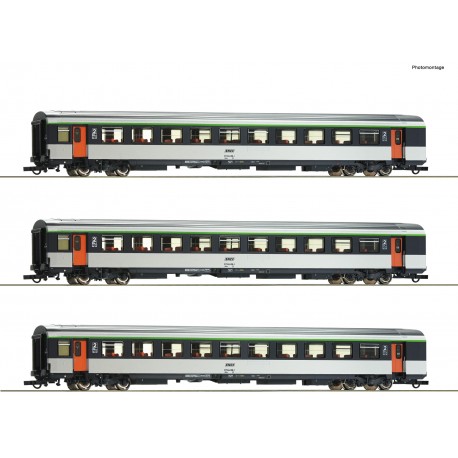 Roco 74032 - In Prenotazione - Set di 3 pezzi, EC “Mont Cenis”, SNCF, DC, ep. IV.