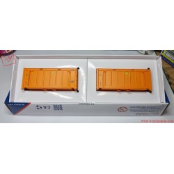 PT TRAINS PT820801 - Set 2 x Container 20 piedi OT DP - DPRE900050 1 + DPRE900080 0