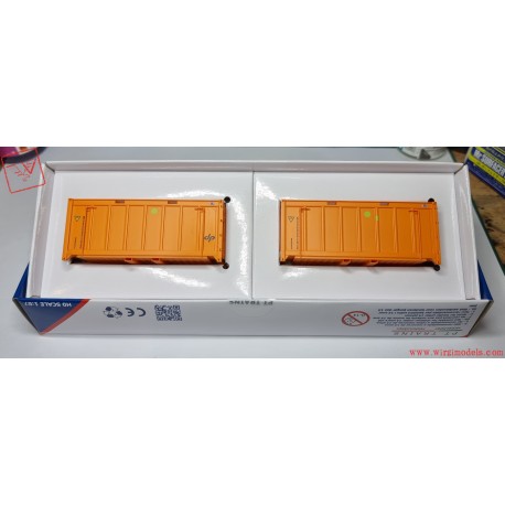 PT TRAINS PT820801 - Set 2 x Container 20 piedi OT DP - DPRE900050 1 + DPRE900080 0