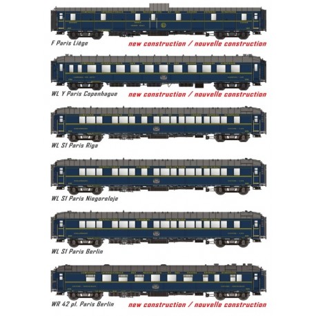 L.S. Models - In prenotazione - MW1001 - Set 6 pezzi CIWL, "Nord Express" 1936, ep. II