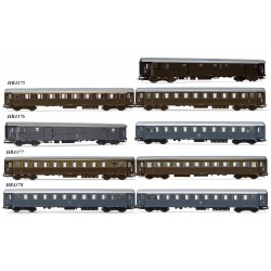Rivarossi - HR4365, HR4366, HR4367 e HR4368 - FS, set, varie pezzature, carrozze tipo 1946, DC, ep. III, IV e II-IV.